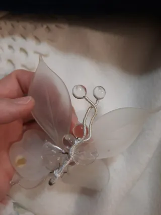 Foglie e bacche decorative in vetro