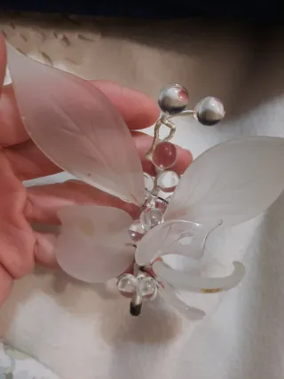 Foglie e bacche decorative in vetro