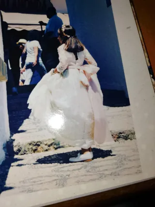 Vestido de Comunión Beige/Blanco