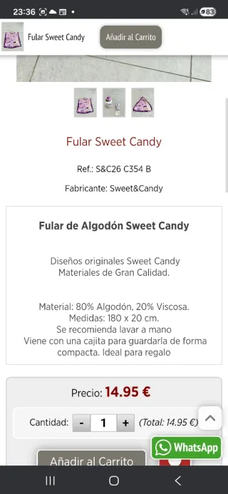 Fular Algodón Candy Sweet