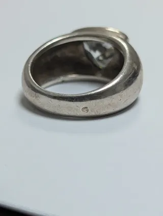 Anillo Plata con Piedra Triangular