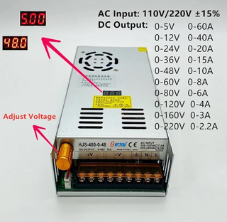 Fuente Alimentación HJS 480W 0-48V 10A
