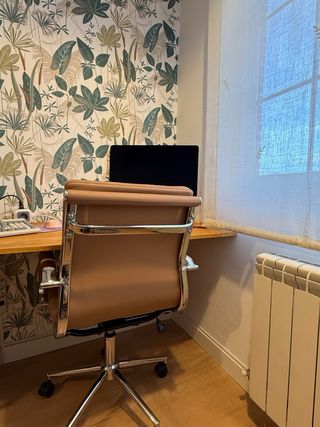 Silla de oficina Sklum Piel Marrón