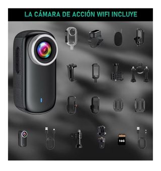 Cámara de Acción 4K WiFi Mini 150°•NUEVA•
