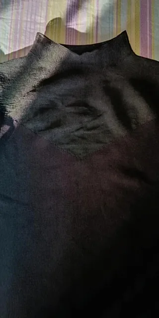 Maglia Zara nera manica corta trasparente