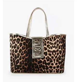 Bolso Lolacsdmnt Animal Print Dorado