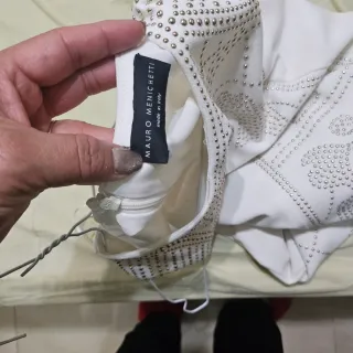 Vestido blanco con pedrería