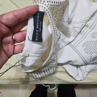 Vestido blanco con pedrería