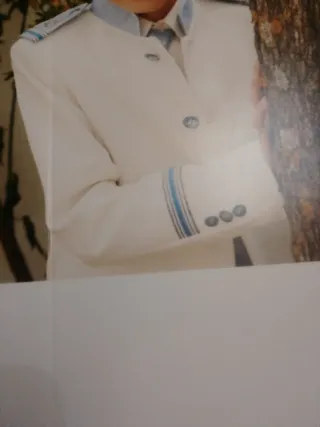 Traje de comunión niño azul y blanco