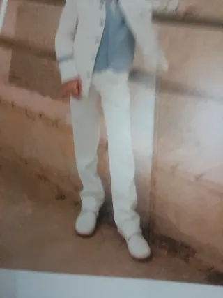 Traje de comunión niño azul y blanco
