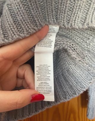 Jersey invierno gris cuello redondo