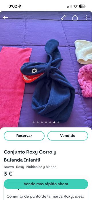 Conjunto Roxy Gorro y Bufanda conjuntos nieve