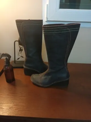 Botas Fly London Piel Negras/Marrones