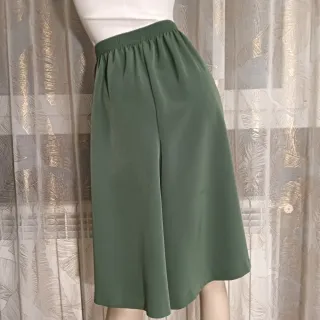 Falda-pantalón verde mujer