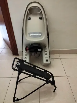 Silla porta niños bicicleta + soporte