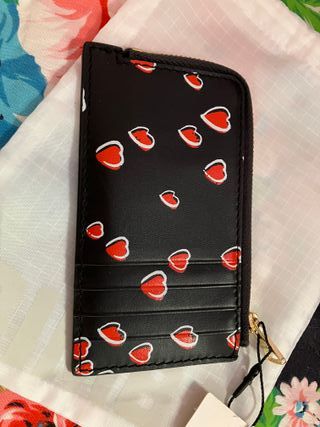 Bimba y Lola Tarjetero/Monedero Negro Corazones