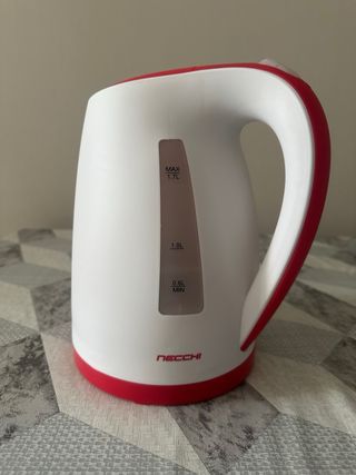 Bollitore Elettrico Necchi NK1799 Bianco/Rosso