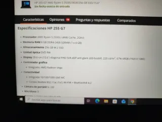 Ordenador portátil HP Negro 255G7