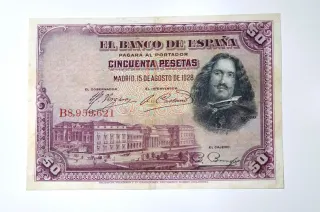 50 Pesetas 1928 Serie B895