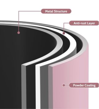 Tavolo da esterno e interno in metallo, vari colori