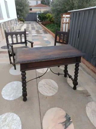 Mesa despacho y Sillas Barrocas Siglo XVIII