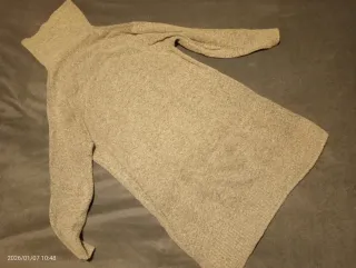 Vestido H&M gris cuello alto talla M