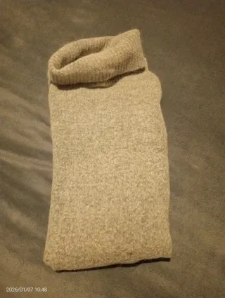 Vestido H&M gris cuello alto talla M