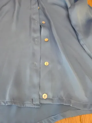 Camisa Zara azul mujer