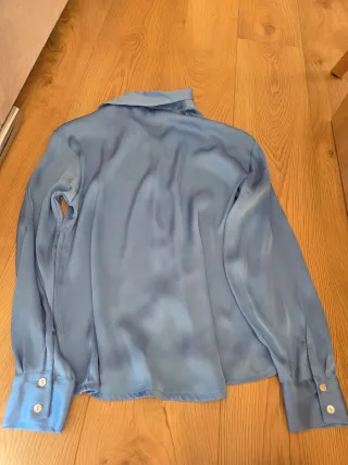 Camisa Zara azul mujer