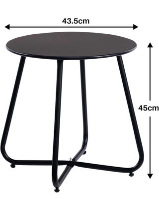 Tavolo da esterno e interno in metallo, vari colori