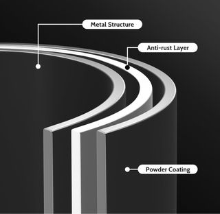 Tavolo da esterno e interno in metallo, vari colori