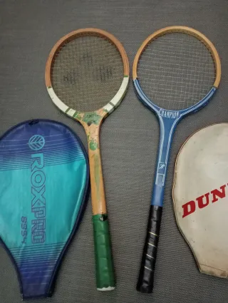 Raquetas de madera vintage
