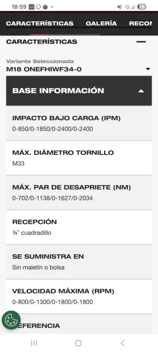 Pistola de impacto Milwaukee M18 FUEL