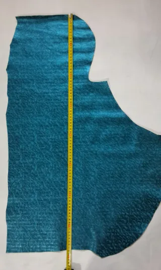 Retal Piel Metalizada Turquesa