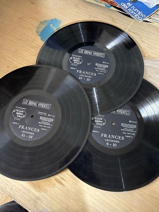 Lote 3 vinilos Los Idiomas Vivientes Frances