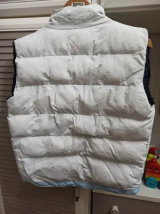 Chaleco reversible Virus azul y blanco