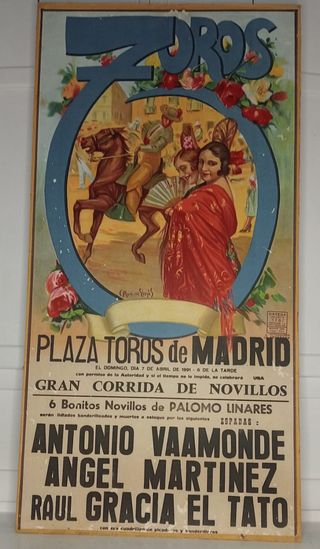 Cartel taurino antiguo (Madrid - 1991)