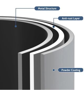 Tavolo da esterno e interno in metallo, vari colori
