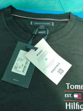 Camiseta Tommy Hilfiger Talla S Negra Nueva