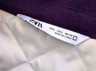 Chaqueta Bomber Morada y Blanca Talla L