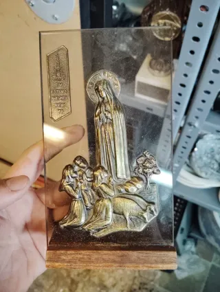 Placa Virgen de Fátima Em Fátima Rezei