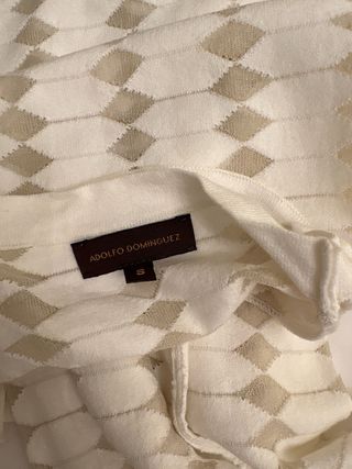 Jersey Adolfo Domínguez Blanco y Dorado