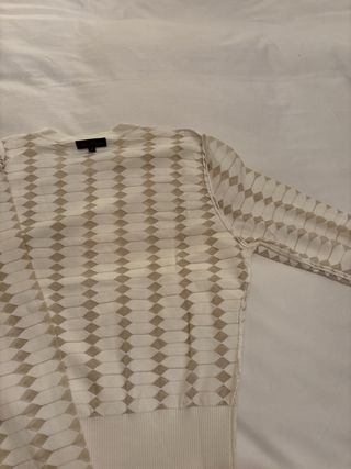 Jersey Adolfo Domínguez Blanco y Dorado