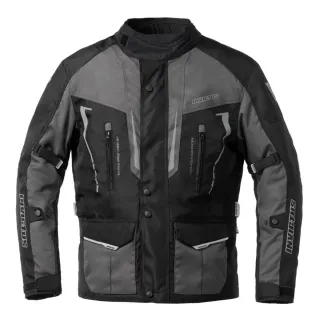 CHAQUETA DE MOTO GRIS Y NEGRO