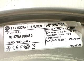 Placa Electrónica Lavadora LG Inverter 7kg