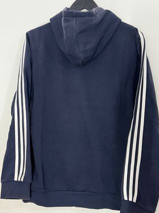 Sudadera Adidas Azul con Rayas Blancas
