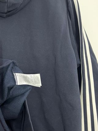 Sudadera Adidas Azul con Rayas Blancas