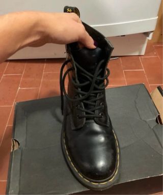 Dr. Martens Stivali Neri Lucidi