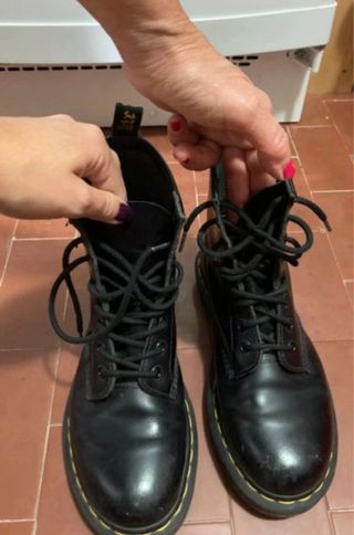 Dr. Martens Stivali Neri Lucidi