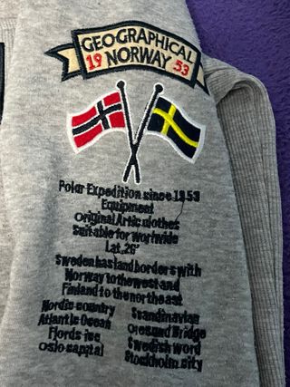 Sudadera Geographical Norway Gris
